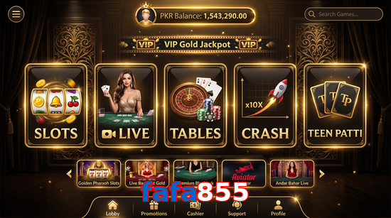 Main screen of Fafa855 casino page for PK players
